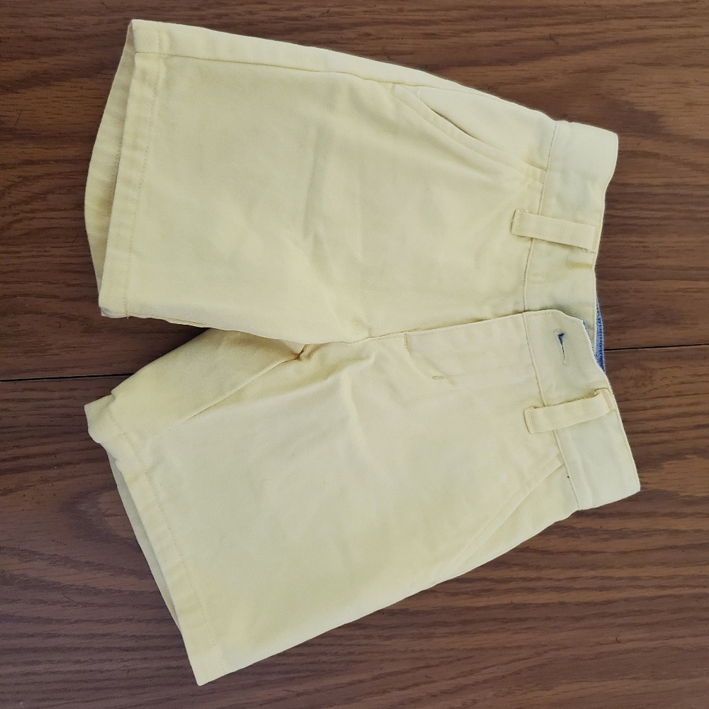 Janie and Jack pale yellow shorts
